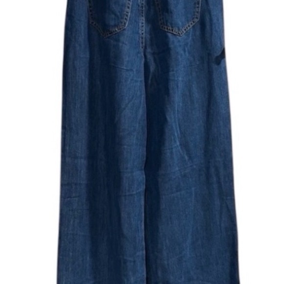 NWT Casual soft Wide-Leg Light Blue Denim Joggers - Picture 4 of 10